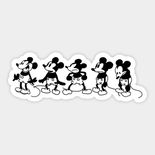 Cartoon Mouse Moods of Steamboat Willie 1928 Sticker